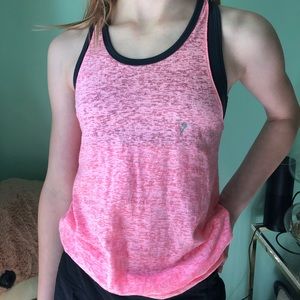 athletic top with built in sports bra